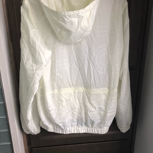 Men’s ADIDAS Windbreaker Cream Zip Up Hood Medium Euro 50 - Picture 7 of 7